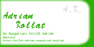 adrian kollat business card